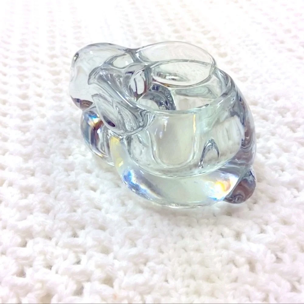 NWT Vintage Indiana Glass Company‎ | Crystal Bunny Rabbit Votive Candle Holder